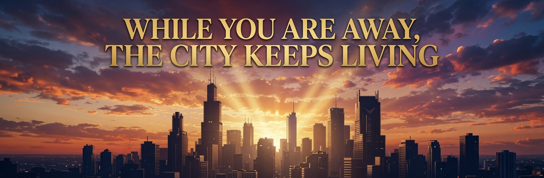 While you are away, the city keeps living
